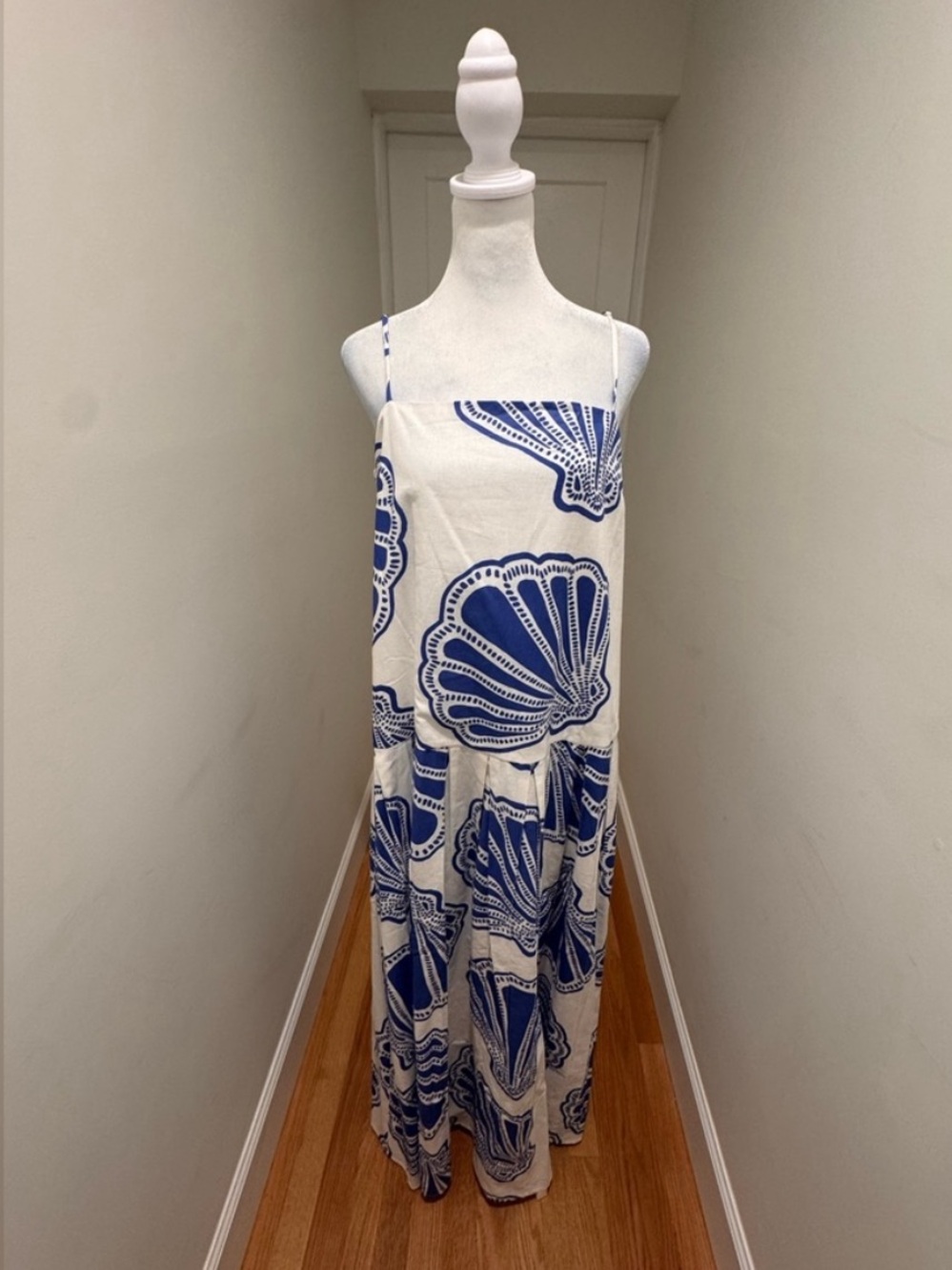 Blue Shell-Print Maxi Dress - Picture 3 of 6
